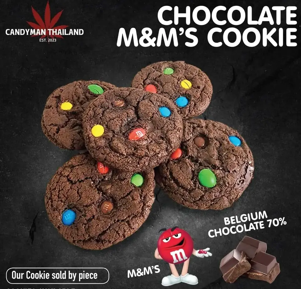 CHOCOLATE M&M'S COOKIE cannabis edible for weed delivery in Phuket