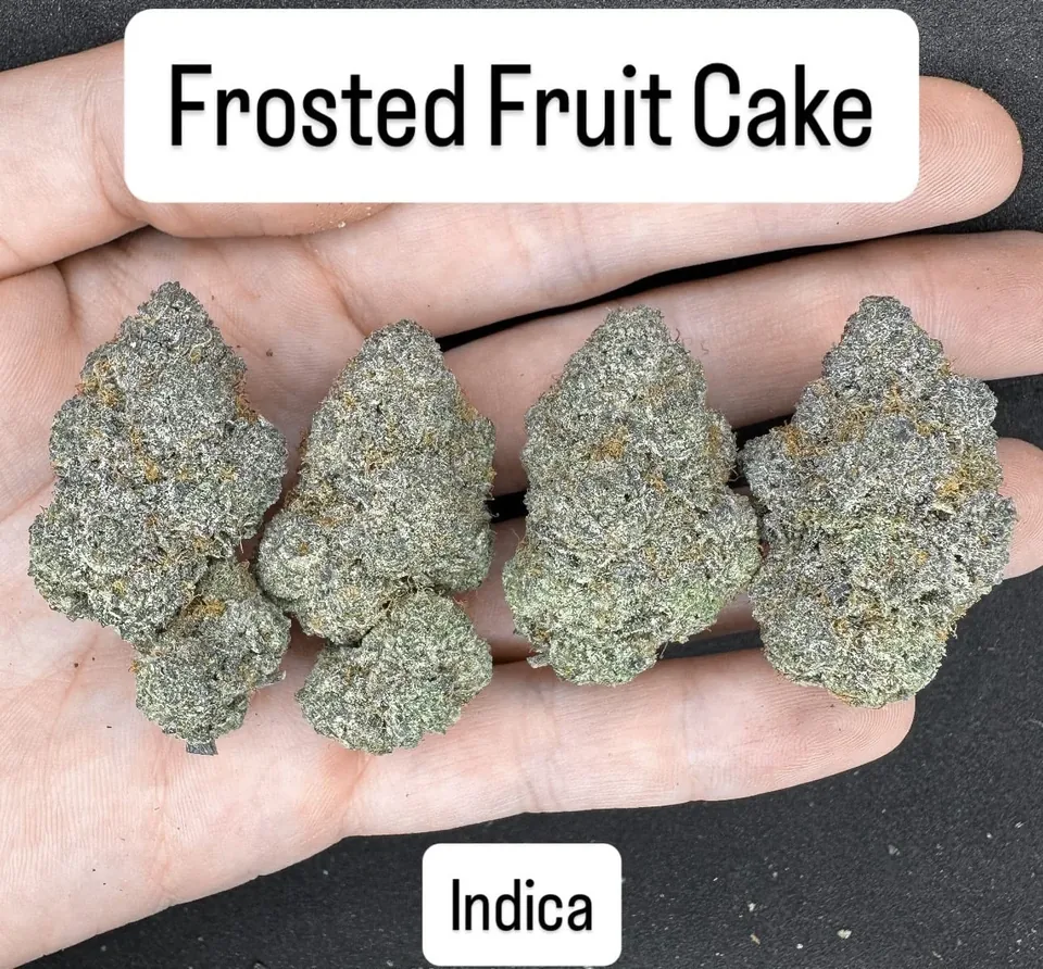 Frosted Fruit Cake strain indica cannabis flower buds for Phuket delivery