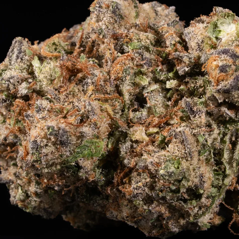Gallactic Gas THC 22-29% frosty cannabis flower close-up for weed delivery in Phuket
