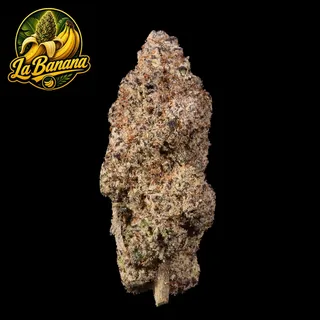 La Banana THC 25% cannabis flower with logo for weed delivery in Phuket