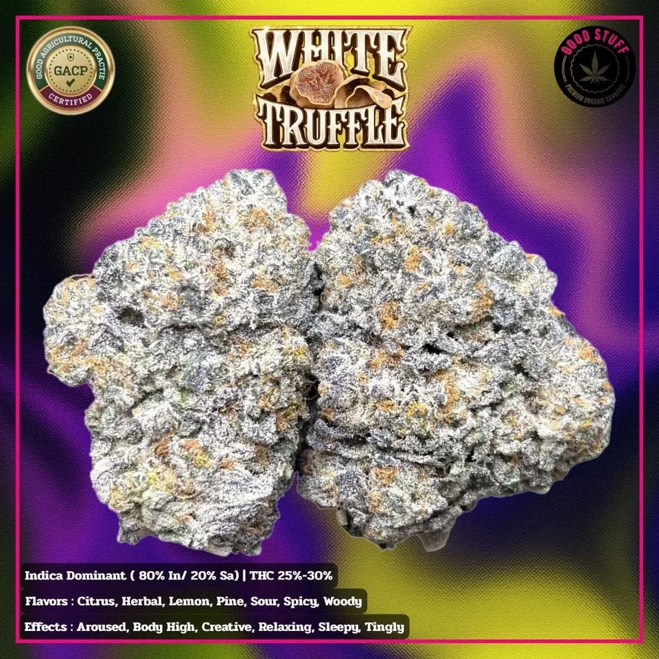 White Truffle strain cannabis flower buds for Phuket delivery